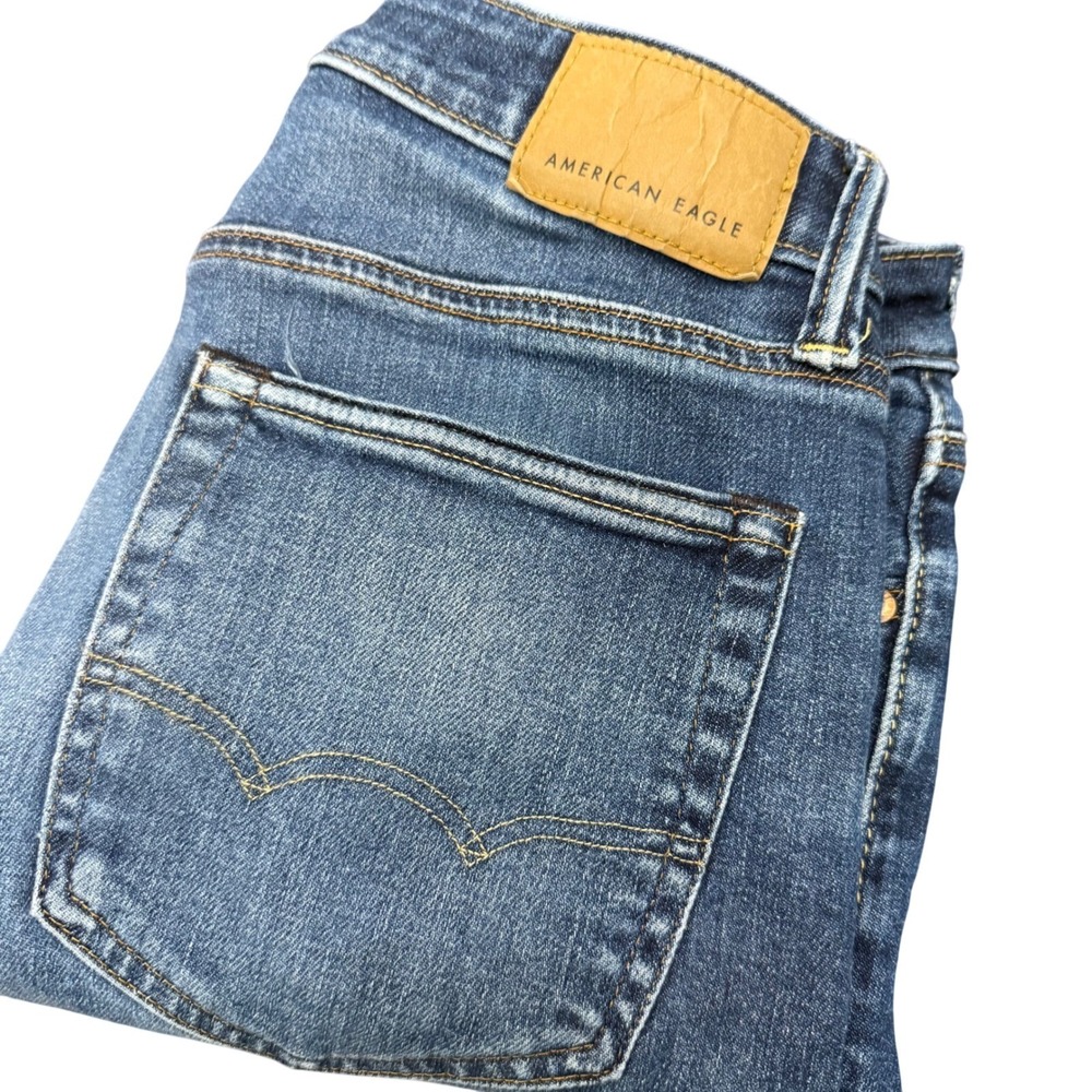 American Eagle Mens Airflex+ Slim Straight Medium Wash Jeans 28x28 40329318 READ